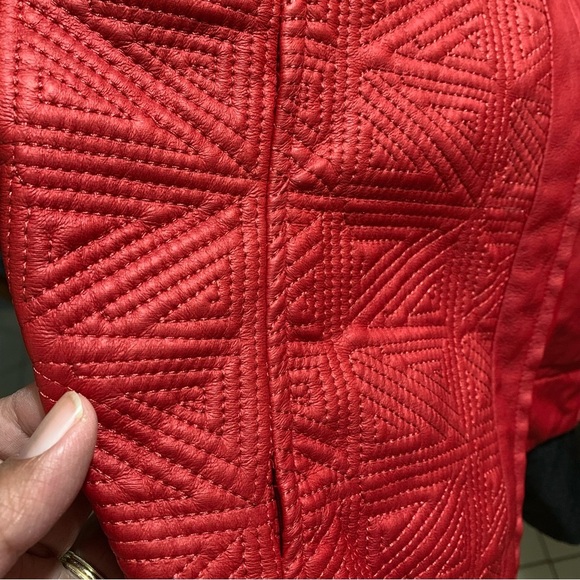 Tanjay Red Zipper Women’s Jacket Size 16-18 - Picture 10 of 12